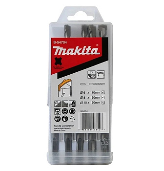 Набор буров MAKITA SDS-PLUS Centering tip (6х110х1, 8х160х2, 10х160х2) 5шт