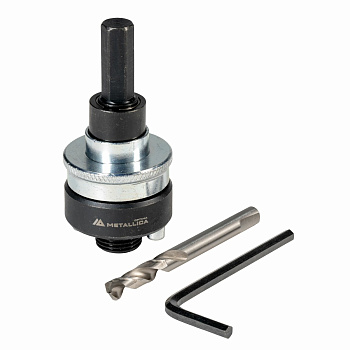 Адаптер SDS-plus с подпружиненной муфтой METALLICA Ultra для коронок BiM 32-250 мм, 5/8", с сверлом