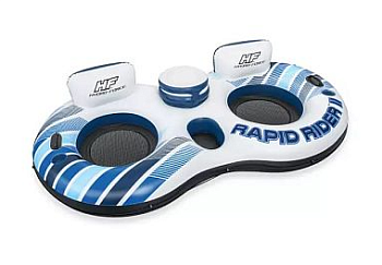 Сиденье Bestway надувное д/отдыха на воде для двоих Rapid Rider II 251х132см, ремкомплект