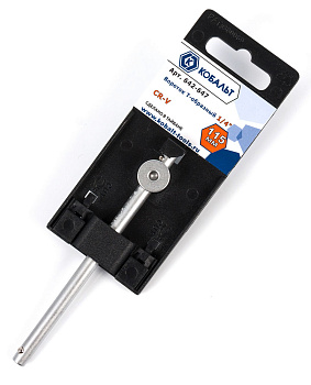 Вороток Т-образный КОБАЛЬТ 1/4", 115 мм, Cr-V