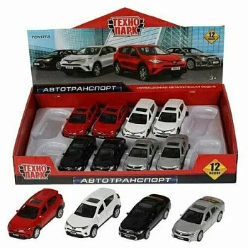 Машина металл TOYOTA CAMRY/RAV4 длина 12 см, двери, багаж, инерц, ассорт. 