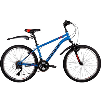 Велосипед FOXX 24" AZTEC синий,сталь, размер 14"
