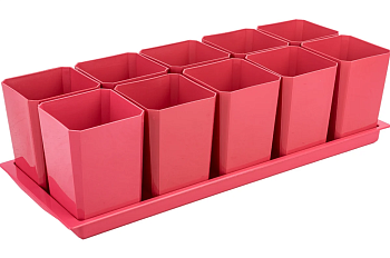 Набор горшков/рассады 10х0,75л франц.роза