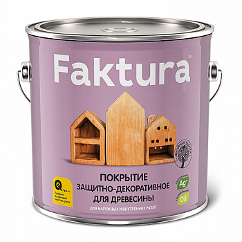 Покрытие FAKTURA защитно-декоративное для древесины орех, 2,5л, 2,25кг Покрытие FAKTURA защитно-декоративное для древесины орех, 2,5л, 2,25кг