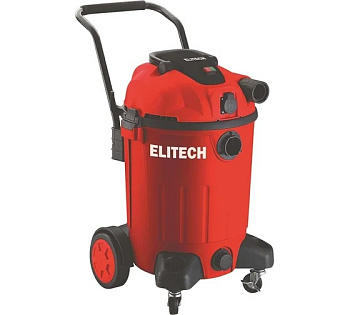 Пылесос строительный ELITECH ПС 1260А (вл/сух)клL,1200Вт,2200л/м,20кПа,60л,шланг40ммх3.0м