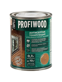 Антисептик тонирующий PROFIWOOD атмосферостойкий алкидный орех 2.5 л / 2.1 кг