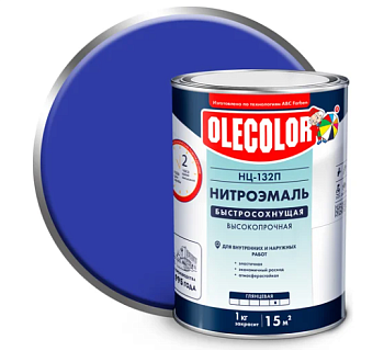 Эмаль НЦ-132 OLECOLOR, синяя, 0,7 кг, 