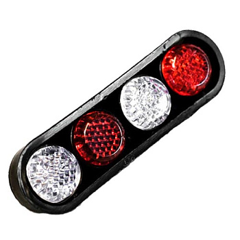 Болт 19 большой БК серебро белый+красный