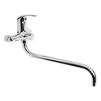 Смеситель в/д однорук. ЦС-СМ 300-4 ЭКО D35 М-42 круглый излив D24 L-350мм