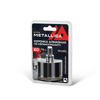 Коронка алмазная METALLICA Ultra  60х70 мм, #46, с сверлом, по керамограниту, плитке