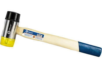 Молоток рихтовочный КОБАЛЬТ диаметр бойка 40мм, вес бойка 450гр., деревянная рукоятка 