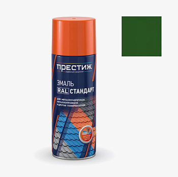 Эмаль аэрозоли ПРЕСТИЖ СТАНДАРТ RAL-6002 ЗЕЛЕНЫЙ ЛИСТ 520 мл