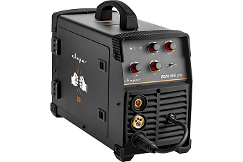 Инвертор сварочный MIG 200 "REAL" (N24002N) Black (маска+краги)