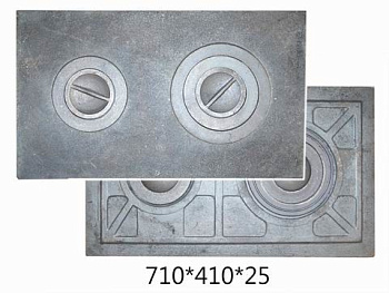 Плита двухкомфорочная без ребер 710*410*25 23 кг.