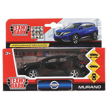 Машина металл NISSAN murano 12см, двери, багаж., инерц., черн.