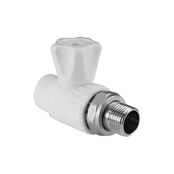 Кран шаровой для радиатора прямой 25х1/2" (50/10)