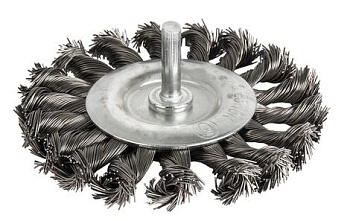 Кордщетка для дрели радиальная витая ПРАКТИКА  75 мм, хвост 6 мм						