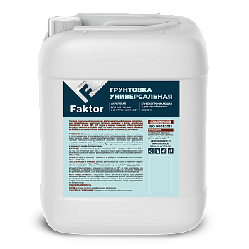 Грунтовка FAKTOR универсальная акриловая, 5кг Грунтовка FAKTOR универсальная акриловая, 5кг