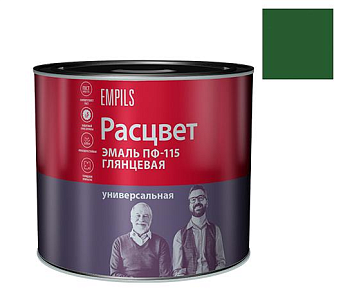 Эмаль "РАСЦВЕТ" ПФ-115 темно-зеленая 1,9кг