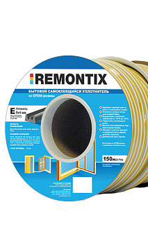 Уплотнитель самоклеящийся Remontix E 150, белый (цена за 1м) бухта 100 метров