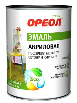 Эмаль акриловая "ОРЕОЛ" глянцевая персиковая 2.5 кг