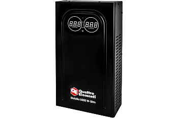 Стабилизатор напряжения настенный QUATTRO ELEMENTI Stabilia 5000 W-Slim (5000 ВА, 140-270 В) 4кВт