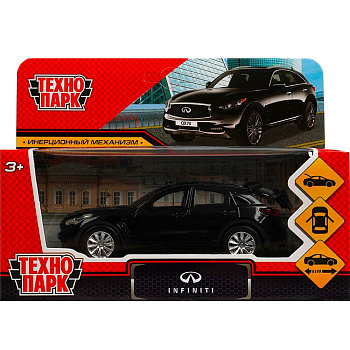 Машина металл INFINITI QX70 длина 12см, двери, багаж, инерц, черный