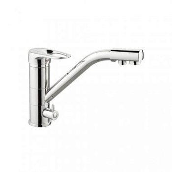 Смеситель для кухни с подключением фильтра, латунь VALFEX Alioth Сhrome