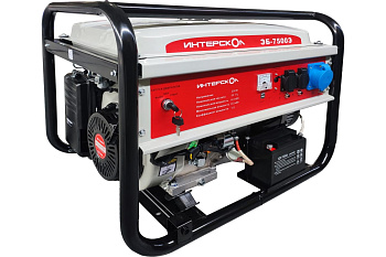 Генератор Интерскол ЭБ-7500Э бензин