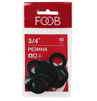 Набор прокладок из резины, размер 3/4", 10шт FOOB 