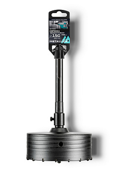 Коронка тв. спл. SDS-max METALLICA Optima 150x250/110 мм, h=50мм, М22,0х2,0 мм, с адаптером
