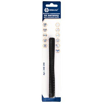 Полотна ножовочные по металлу КОБАЛЬТ 150мм, для ножовки-мини, шаг 1.0мм/24TPI, HCS