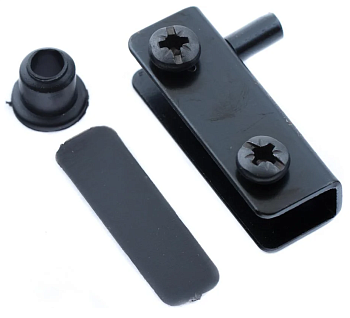 Петли для стеклянных дверей (комплект) (черный 1 шт)