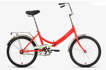 Велосипед FORWARD ARSENAL 20 1.0 (20"1ск. рост 14" скл.)  красный/зеленый