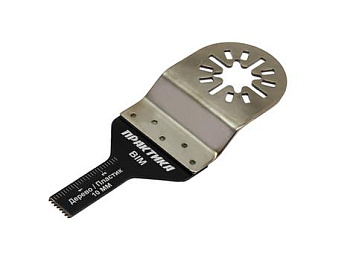 Насадка для МФИ ПРАКТИКА режущая пазовая прямая, BiM, по металлу и дереву, 10 мм, мелкий зу