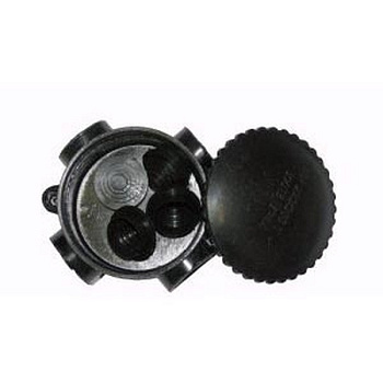 Коробка распред. ОП 4-х рожковая D=70мм H=35мм карболит черн.