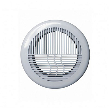 Решетка вентиляционная круглая D143 приточно-вытяжная АБС с фланцем D100