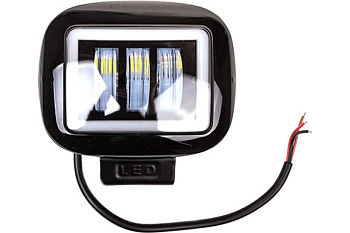 Фара светодиодная OFF ROAD 120*100(120)*60мм прямоугольная 12V/24V 30W 6000К SKYWAY 9 диодов Дальний