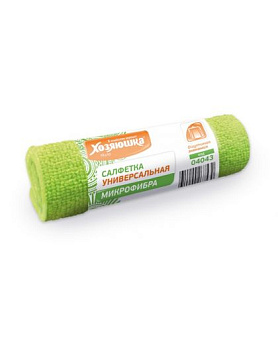 Салфетка универсальная "ХОЗЯЮШКА Мила" микрофибра 220гр/м2, 30*30 см, 1 шт.