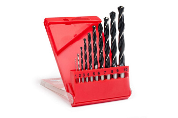 Набор сверл по мет. из 10 шт. 1-10мм ТМ* 512011