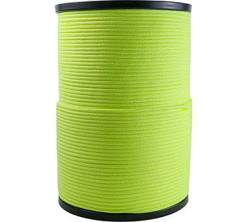 Шнур ПП плет. 4мм 16пр. серд. НЕОНОВЫЙ (цена за 1 м) 300м