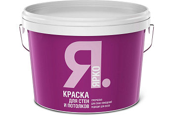 Краска ЯРКО для стен и потолков белая, ведро 28кг