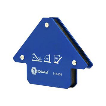Угольник магнитный КОБАЛЬТ "Стрелка" 80мм на 3 угла (45, 90, 135), магнит до 11кг