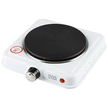 Электроплитка HOMESTAR HS-1108, бел., чугун 1000 Вт., 1 конф.