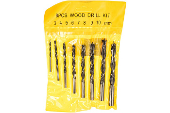Набор сверл по дереву 8шт. 3-10мм