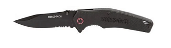 Нож складной 4" Swiss+Tech (Сталь-4Cr13/420HC Black Oxide, Ручка-Nylon)