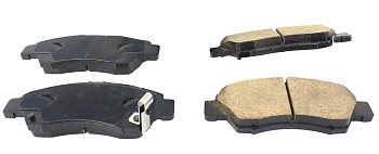 Колодки тормозные, передние (с антискрипной пластиной)