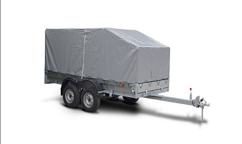 Двухосный легковой прицеп "Спутник ZN 3515/33" дуги 3515/122 и тент 3515/122