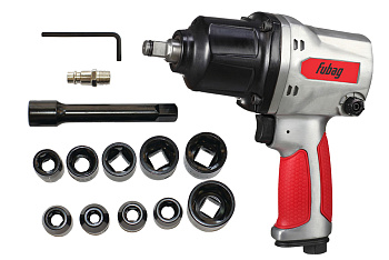 Пневмогайковерт ударный IW900 1/2" (880Нм_6.3бар_1/2") + набор головок_кейс Пневмогайковерт ударный IW900 1/2" (880Нм_6.3бар_1/2") + набор головок_кейс