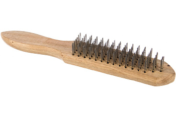 Щетка дерев ручка, с металл. ворсом 6 рядов, Sparta